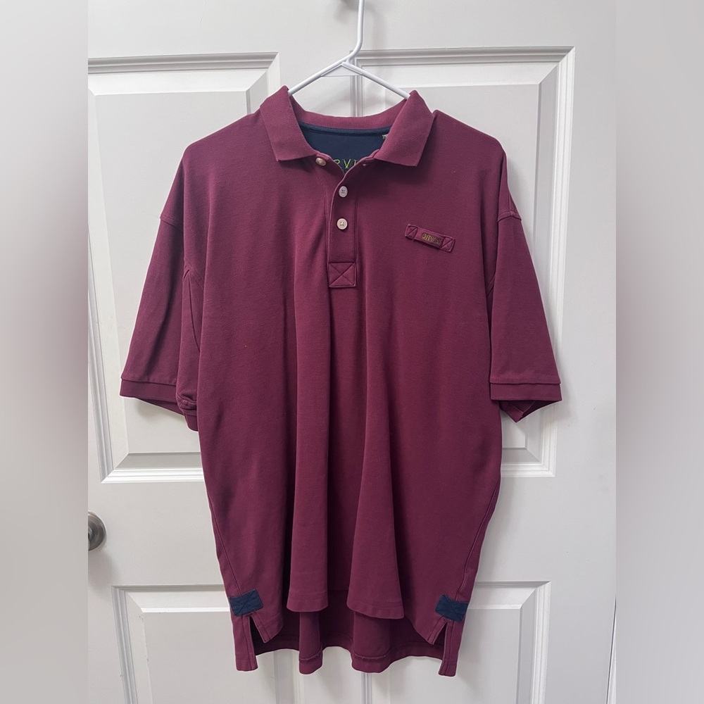 Orvis Men's Polo Shirt in Maroon